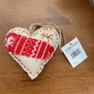 Nordstrom Christmas Heart Shaped Holiday Ornament New With Tags